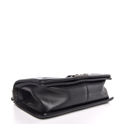 Chanel Calfskin Double Stitch Medium Boy Flap Black 4 of 9