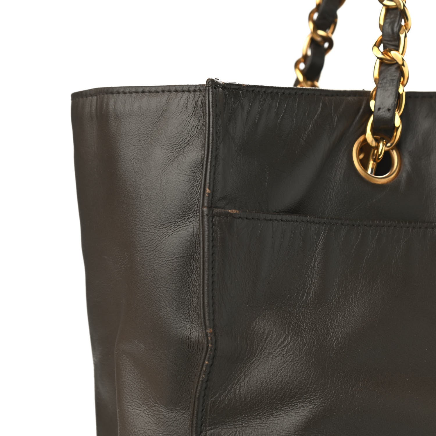 Chanel Lambskin CC Tote Brown 12 of 12