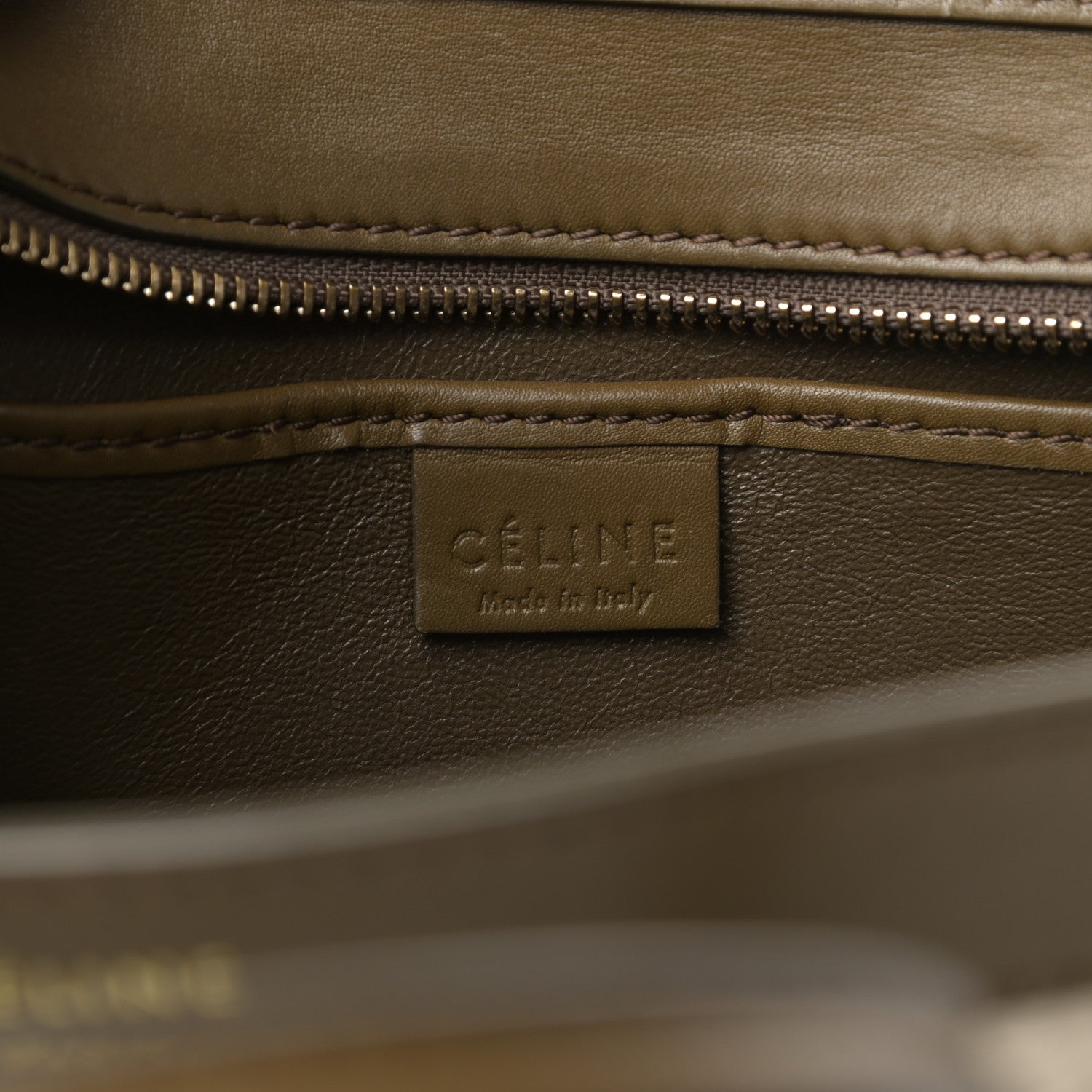 Celine Calfskin Suede Nano Tri-Color Luggage Cream 6 of 9