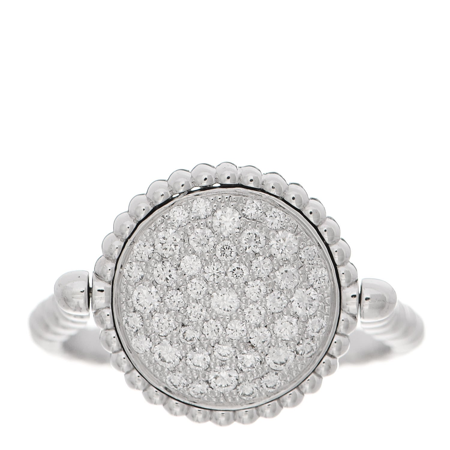 Christian Dior 18K White Gold Diamond Rose Des Vents Pave Ring 51 5.75 3 of 7