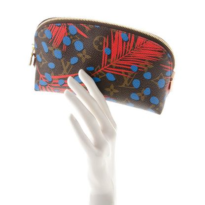 Louis Vuitton Monogram Jungle Dots Cosmetic Pouch Coquelicot Denim 2 of 7