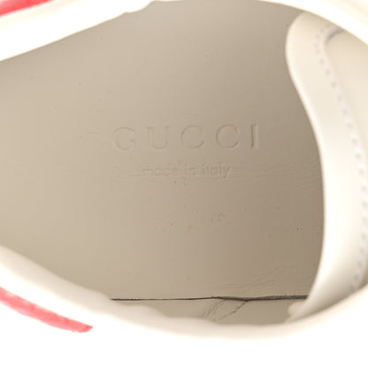Gucci Calfskin Ayers Bee Embroidered Womens Ace Sneakers 36 White Green 8 of 10
