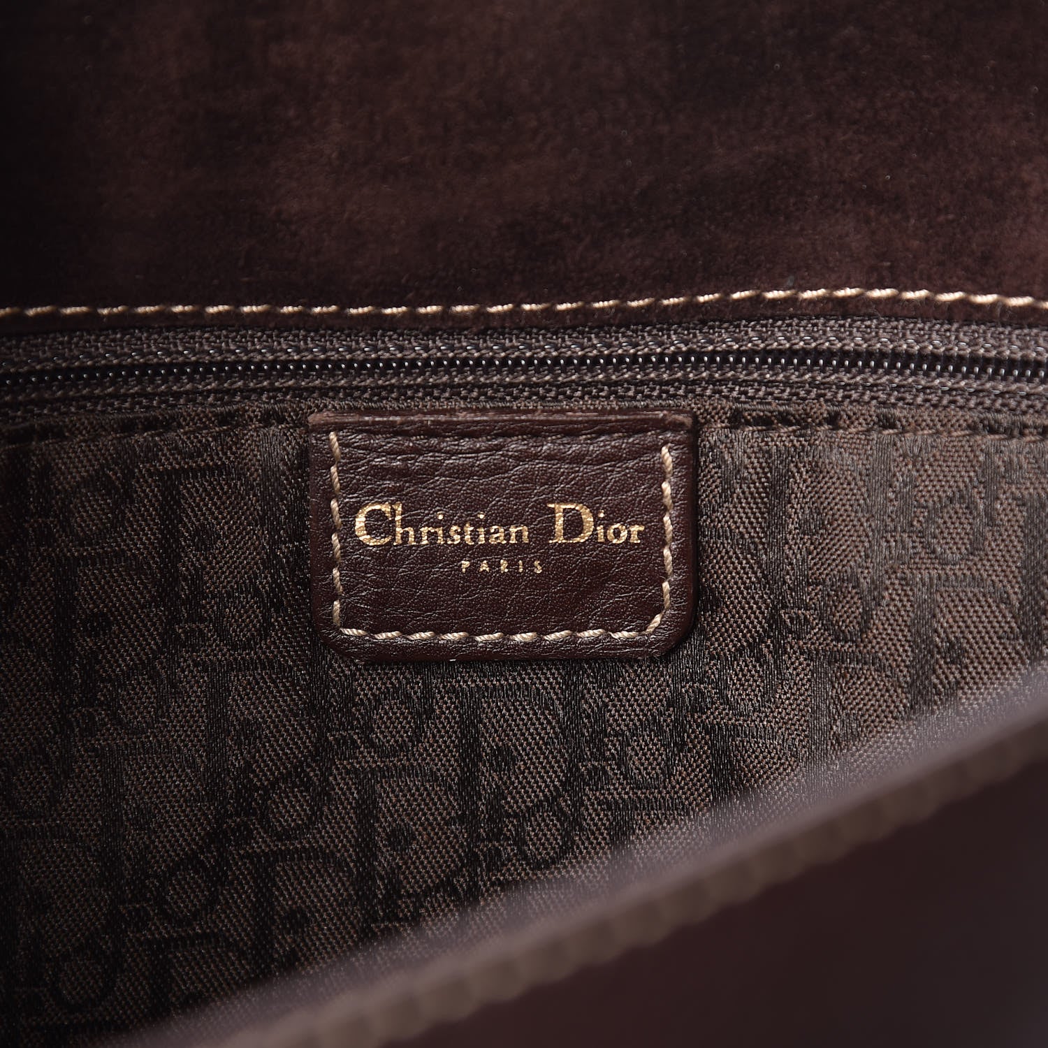 Christian Dior Calfskin Baudrier Saddle Bag Brown 6 of 11