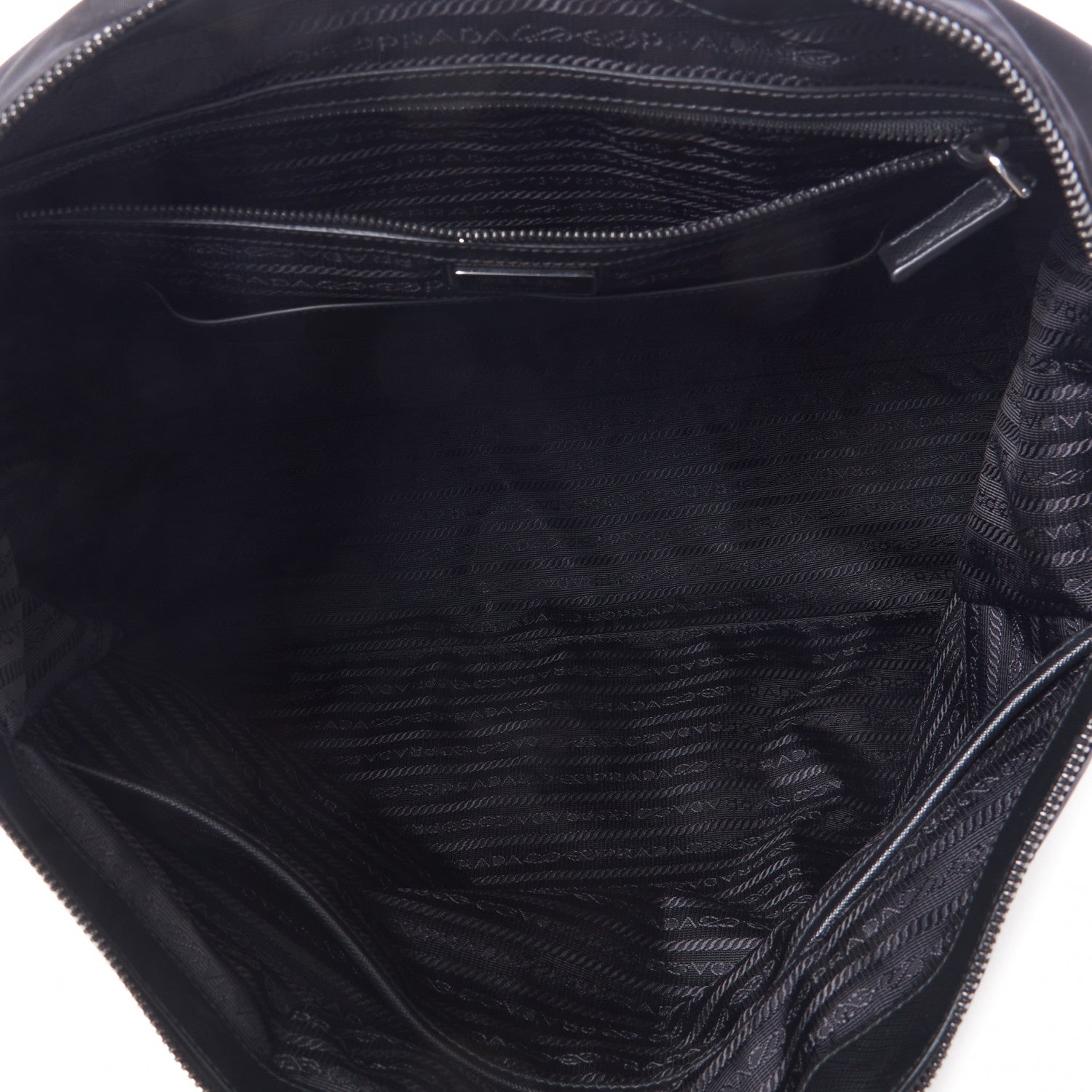 Prada Tessuto Nylon Saffiano Shopping Tote Black 4 of 8
