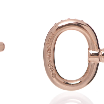 Tiffany 18K Rose Gold Diamond Keys Wire Bracelet 4 of 4