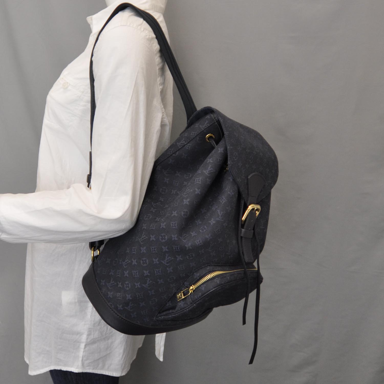 Louis Vuitton Mini Monogram Montsouris GM Backpack Blue 2 of 7
