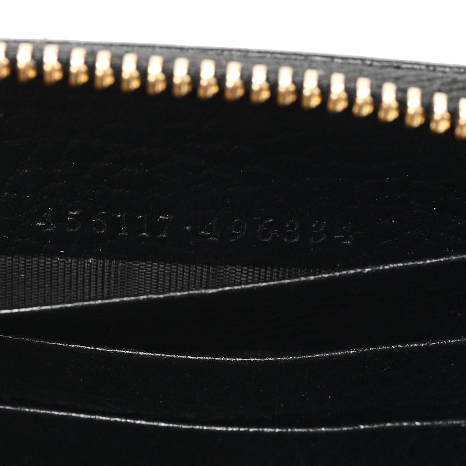 Gucci Dollar Calfskin GG Marmont Zip Around Wallet Black 7 of 9