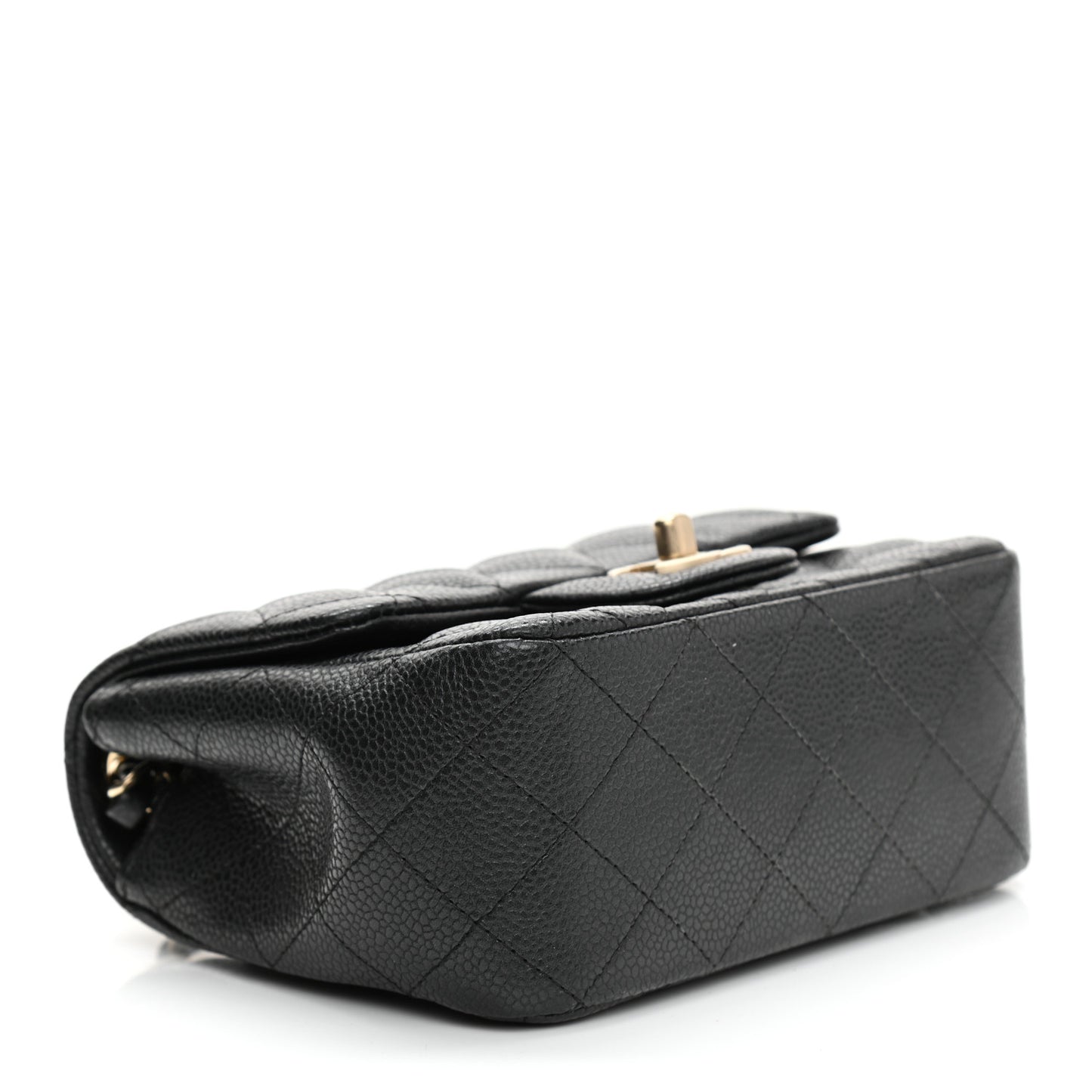 Caviar Quilted Mini Square Flap Black