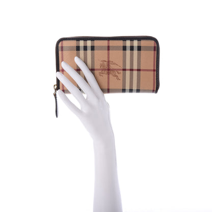 Burberry Haymarket Check Large Ziggy Zip Around Wallet Chocolate 2 of 7