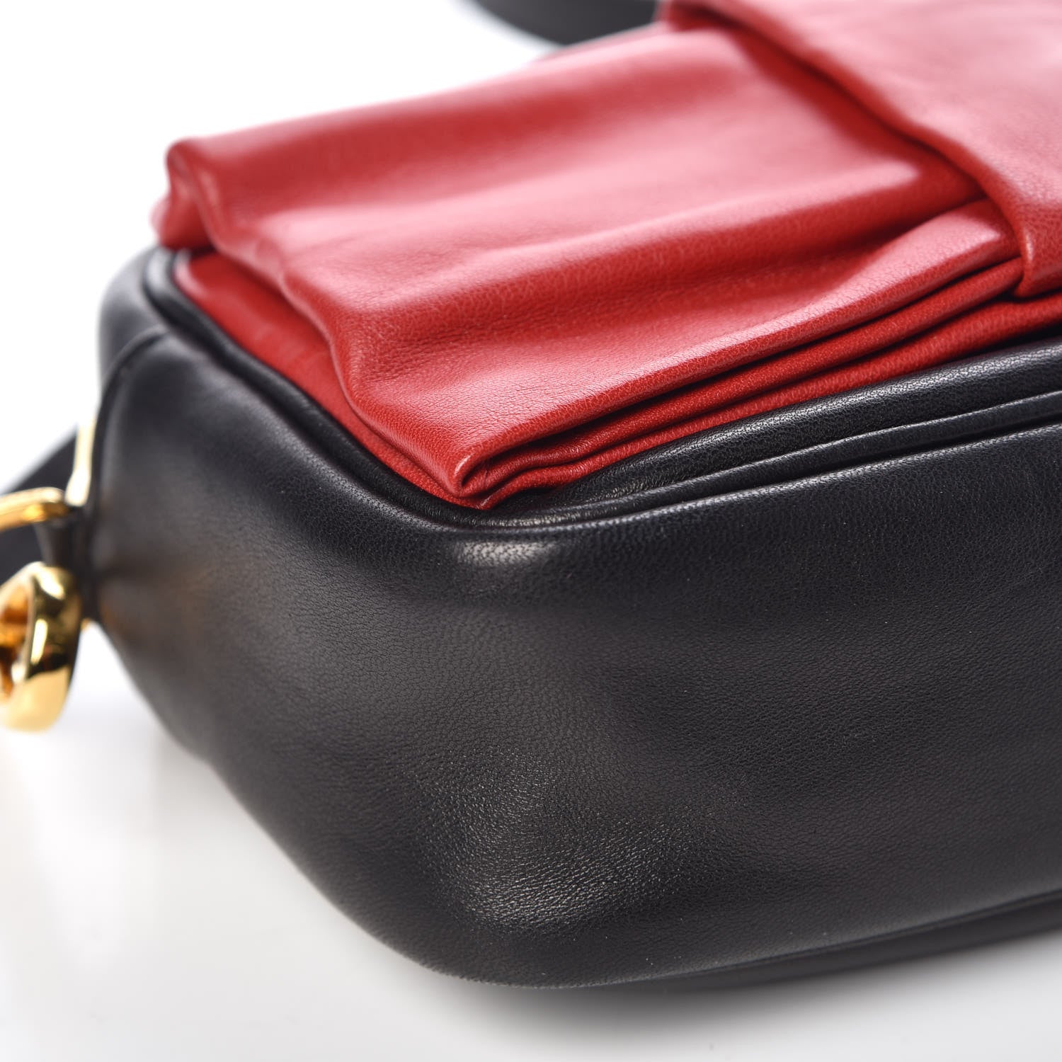 Prada Nappa Fiocco Bow Crossbody Clutch Black Fuoco 8 of 9