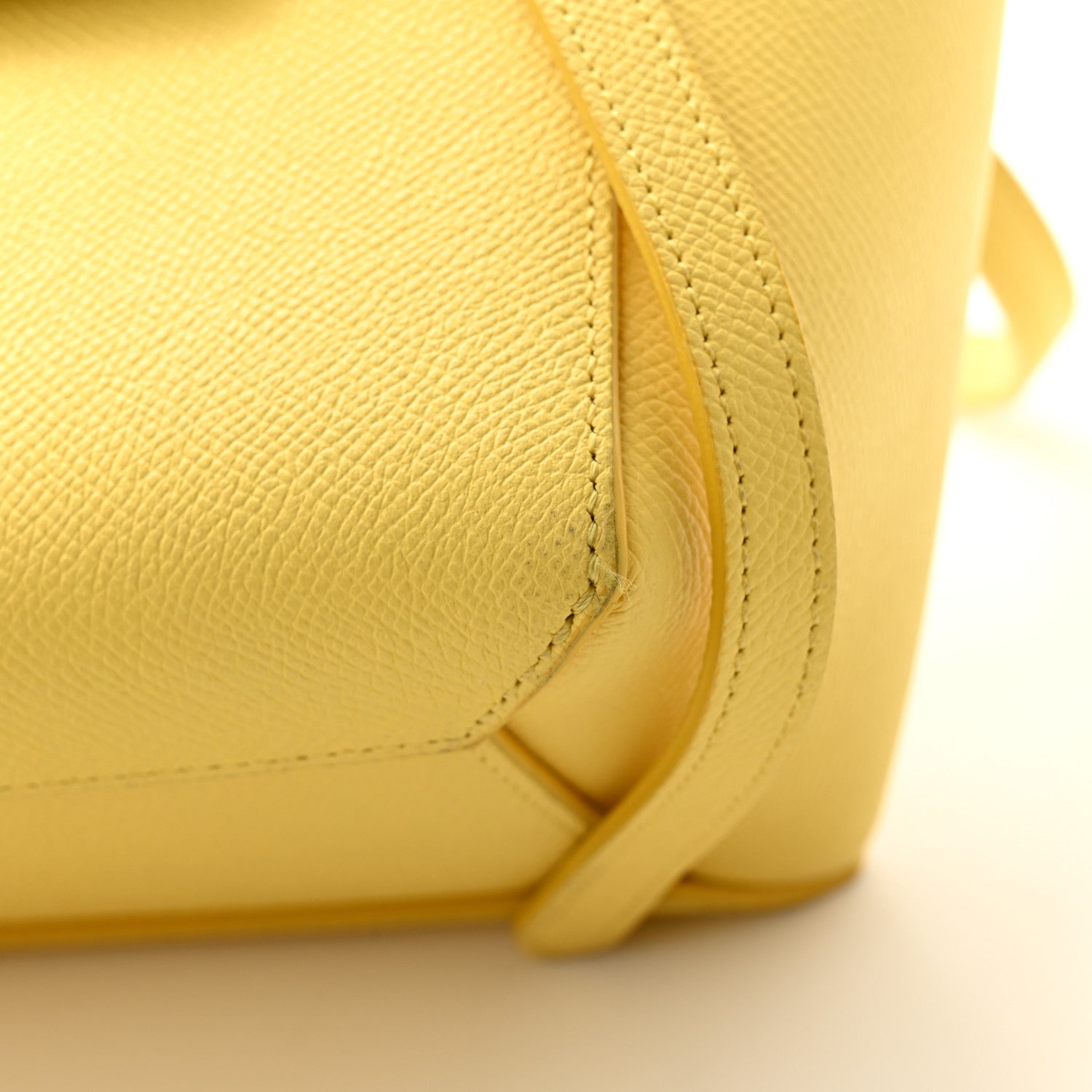 Celine Grained Calfskin Nano Belt Bag Citron 11 of 14