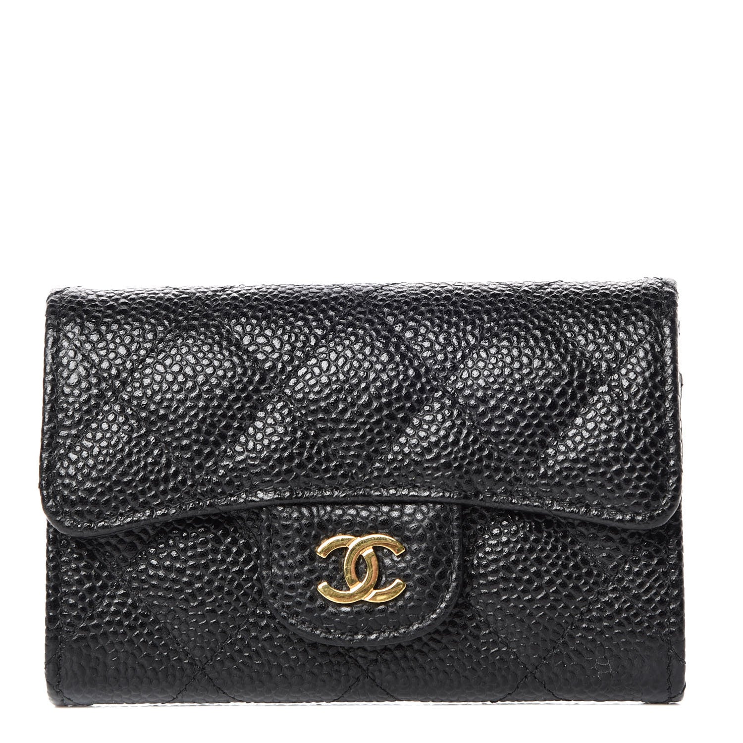 Chanel Caviar Quilted Flap Card Holder Black 1 of 11