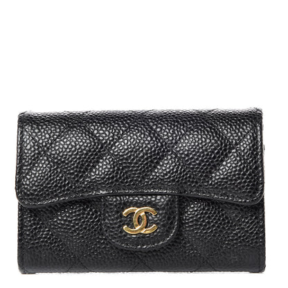 Chanel Caviar Quilted Flap Card Holder Black 1 of 11