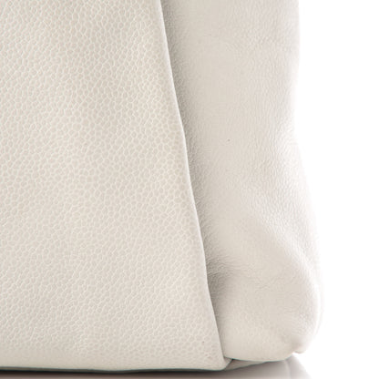 Chanel Caviar Large CC Tuck Tote Ivory 11 of 11