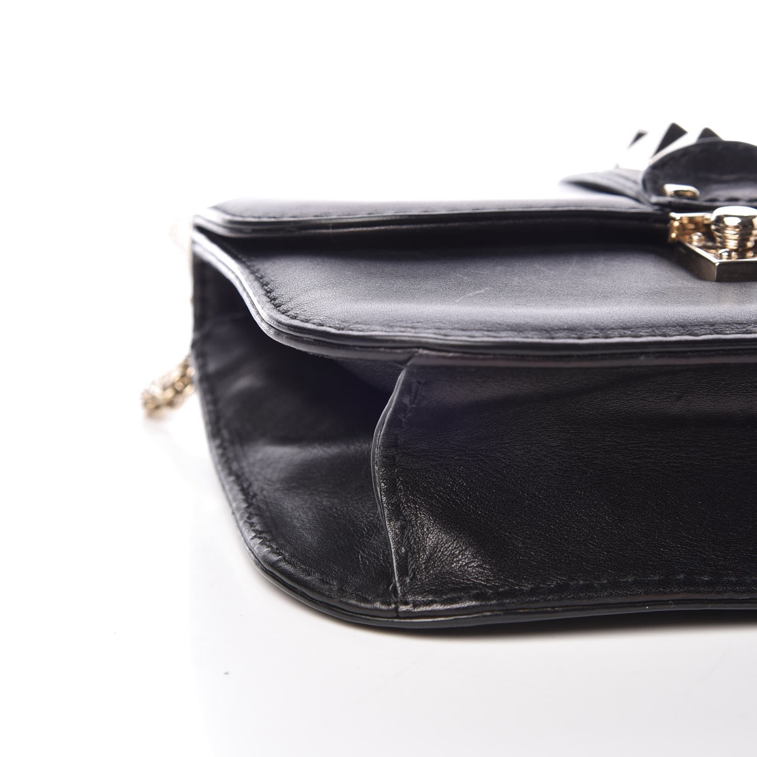 Valentino Garavani Vitello Small Glam Lock Rockstud Flap Black 9 of 11