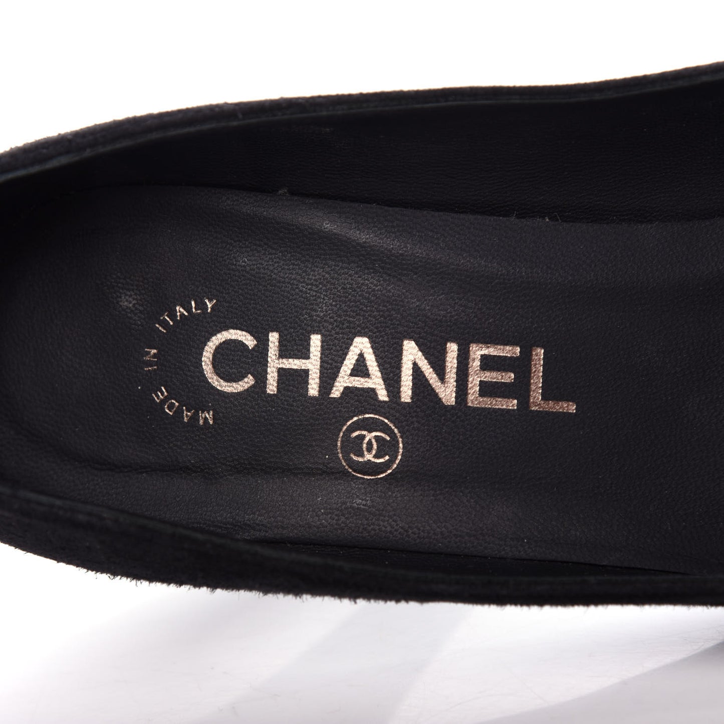 Suede Cap Toe CC Pumps 36.5 Black