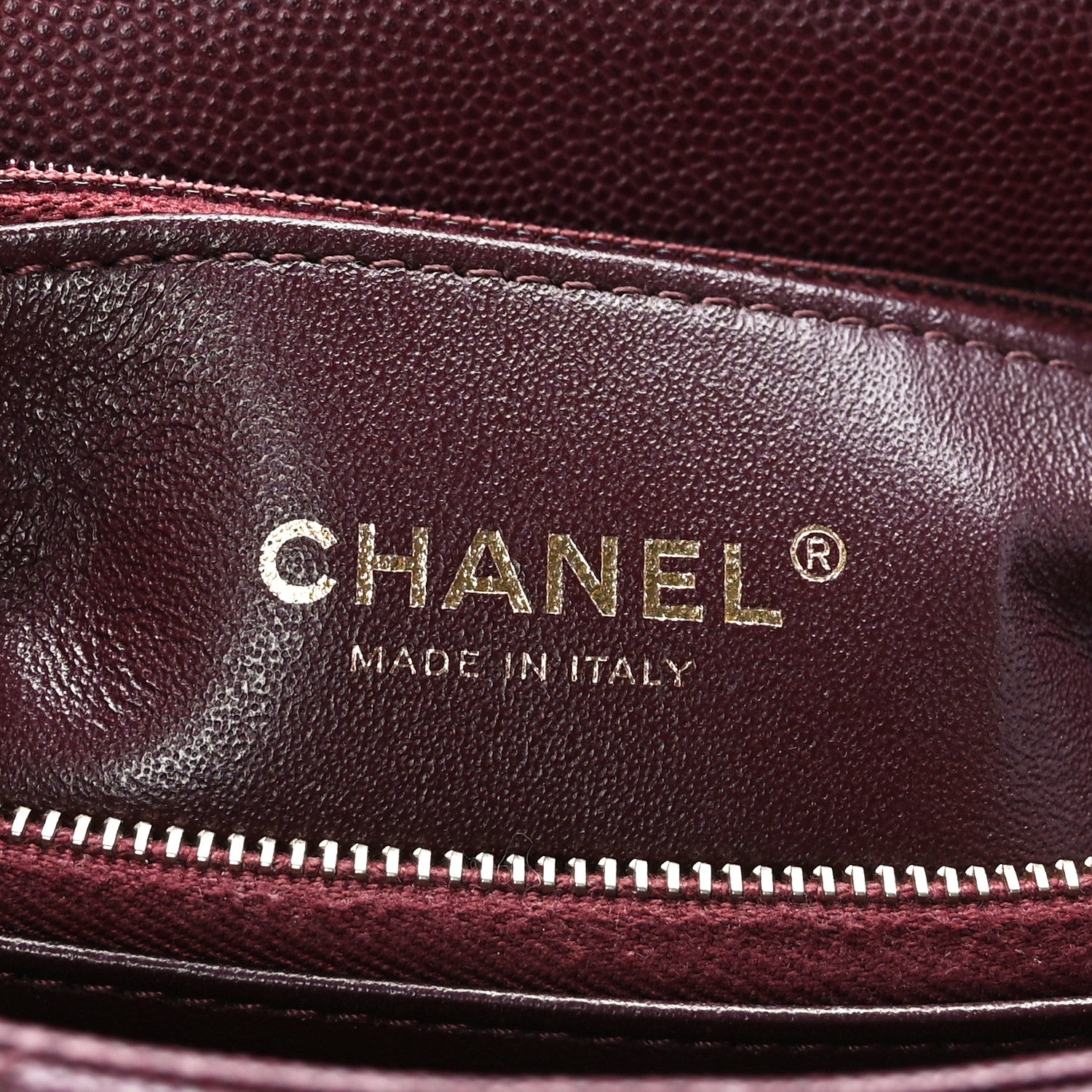 Chanel Caviar Lizard Embossed Quilted Small Coco Handle Flap Burgundy 7 of 9