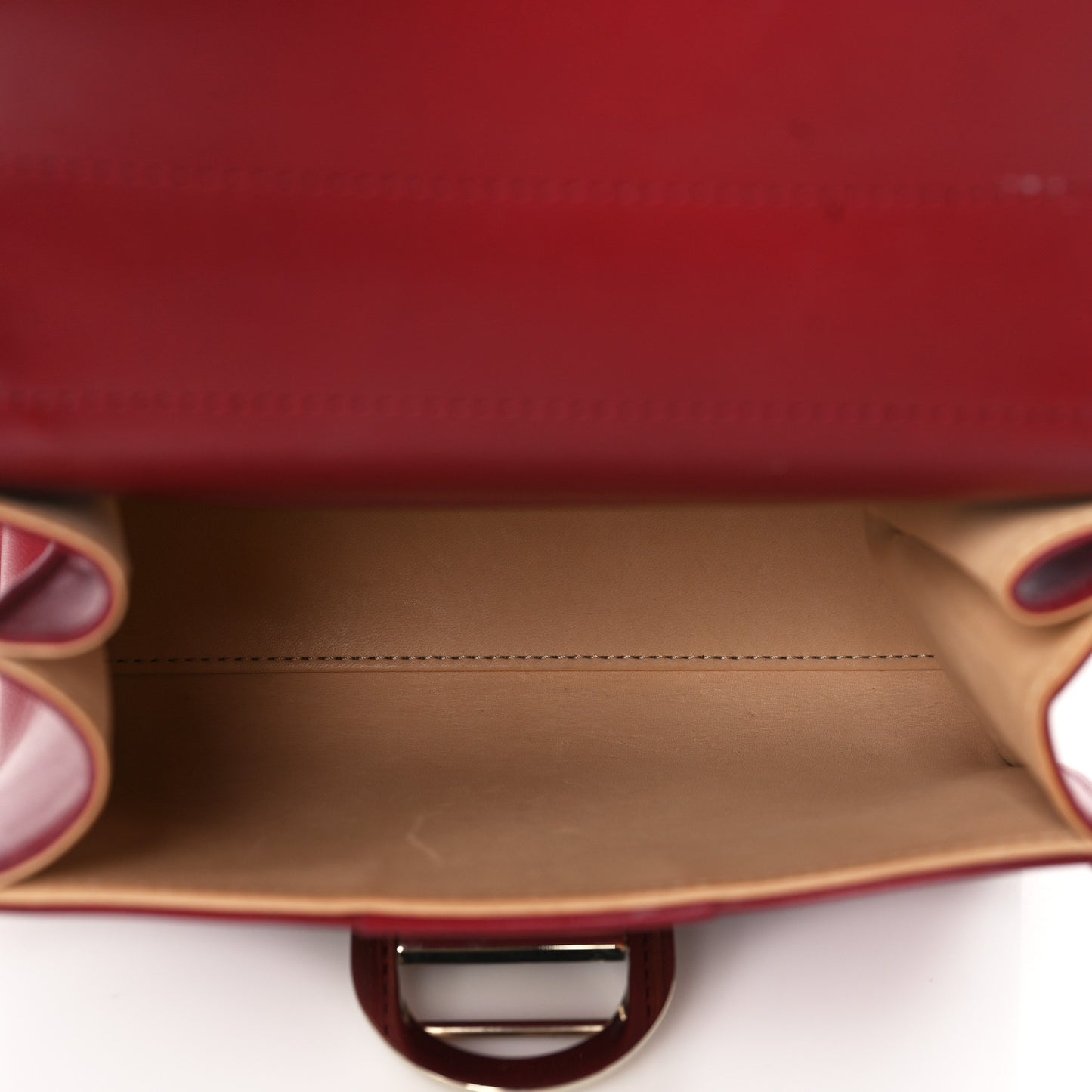 Box Calfskin Mini Brillant Satchel Red