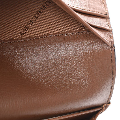 Burberry Calfskin Horseferry Check Porter Continental Wallet Tan 6 of 8