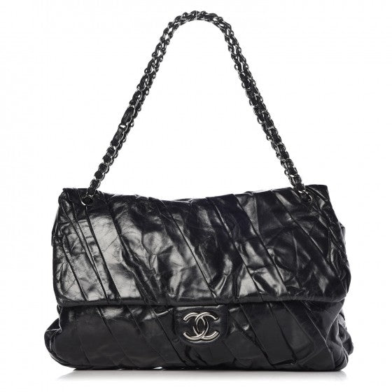 Chanel Glazed Calfskin Twisted Maxi Flap Black 1 of 12