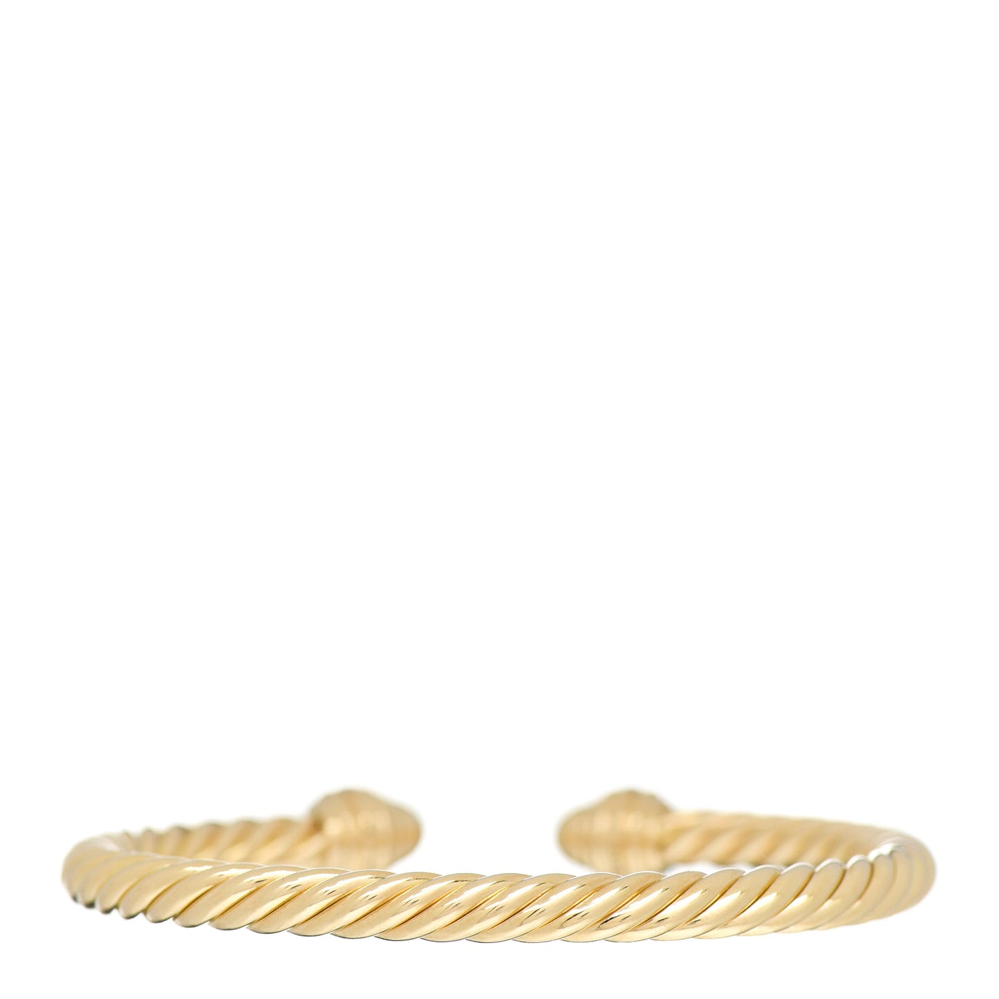 18K Yellow Gold Diamond 5mm Cable Classics Dome Bracelet