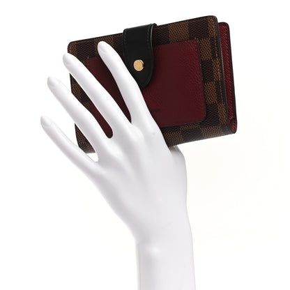 Louis Vuitton Damier Ebene Juliette Wallet Bordeaux Black 2 of 9