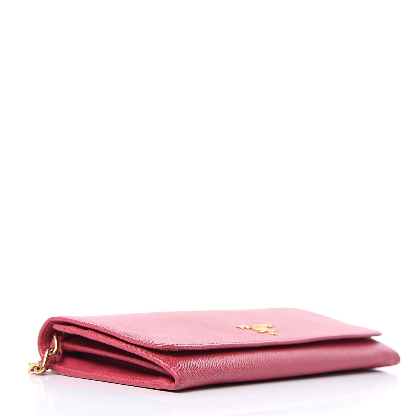 Saffiano Metal Oro Chain Wallet Peonia