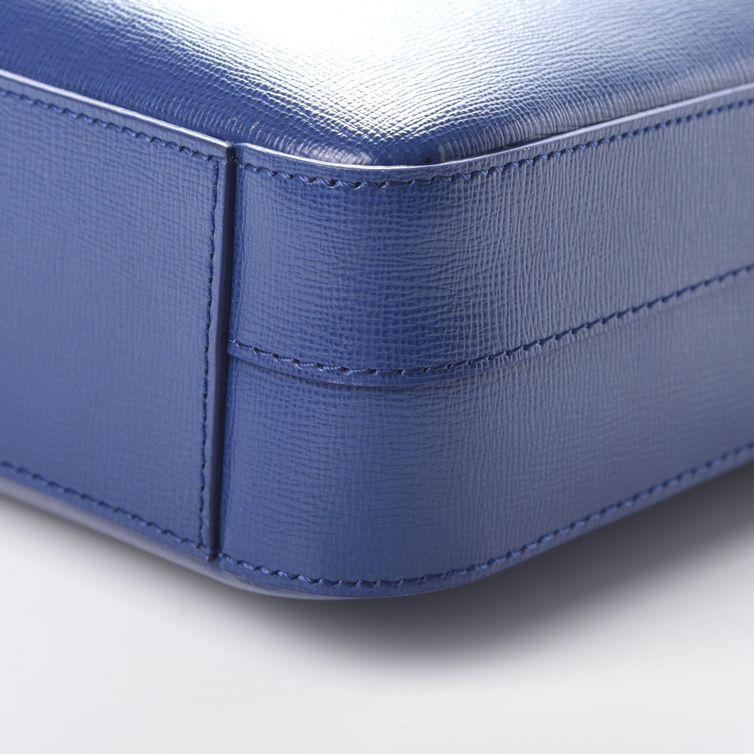 Burberry Textured Calfskin Barrow Briefcase Deep Blue 9 of 9