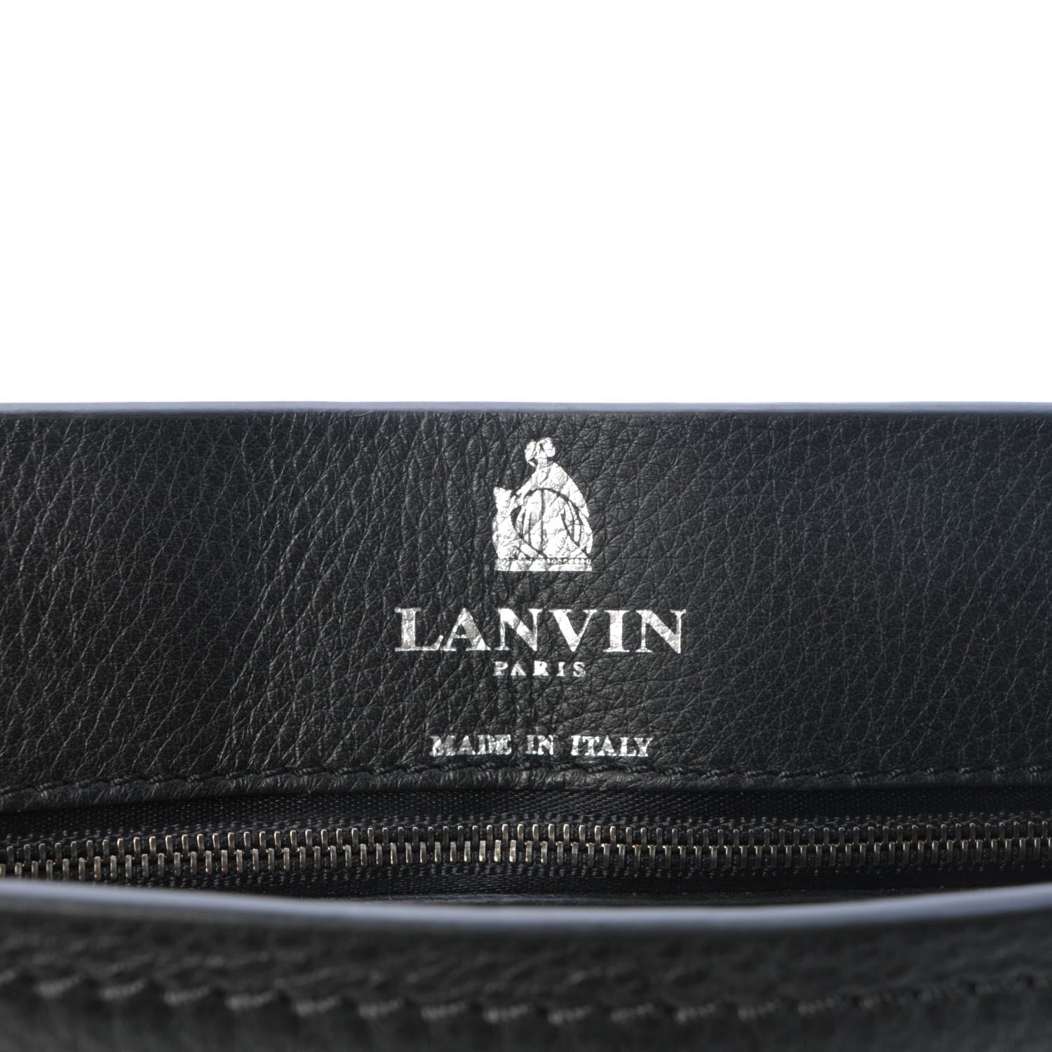 Lanvin Pony Hair Calfskin Zebra Print Medium Happy Shoulder Bag Black White 6 of 6