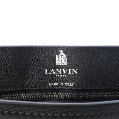 Lanvin Pony Hair Calfskin Zebra Print Medium Happy Shoulder Bag Black White 6 of 6