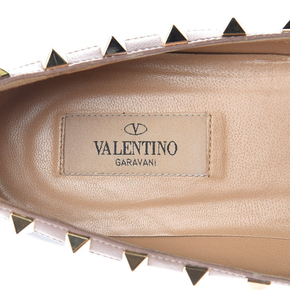 Valentino Garavani Patent Rockstud Ballerina Flats 40 Black Poudre 9 of 19