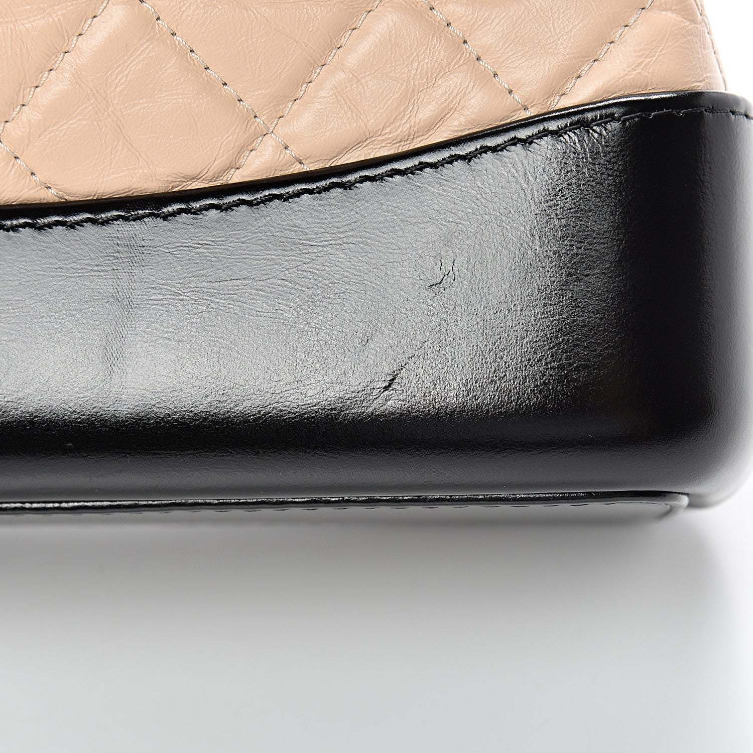 Chanel Aged Calfskin Quilted Small Gabrielle Backpack Beige Black 10 of 10