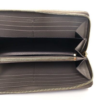 Saint Laurent Calfskin Monogram Zip Around Wallet Taupe 7 of 10