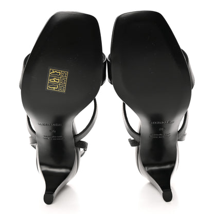 Hermes Calfskin Glamour 75 Sandals 36 Black 5 of 10