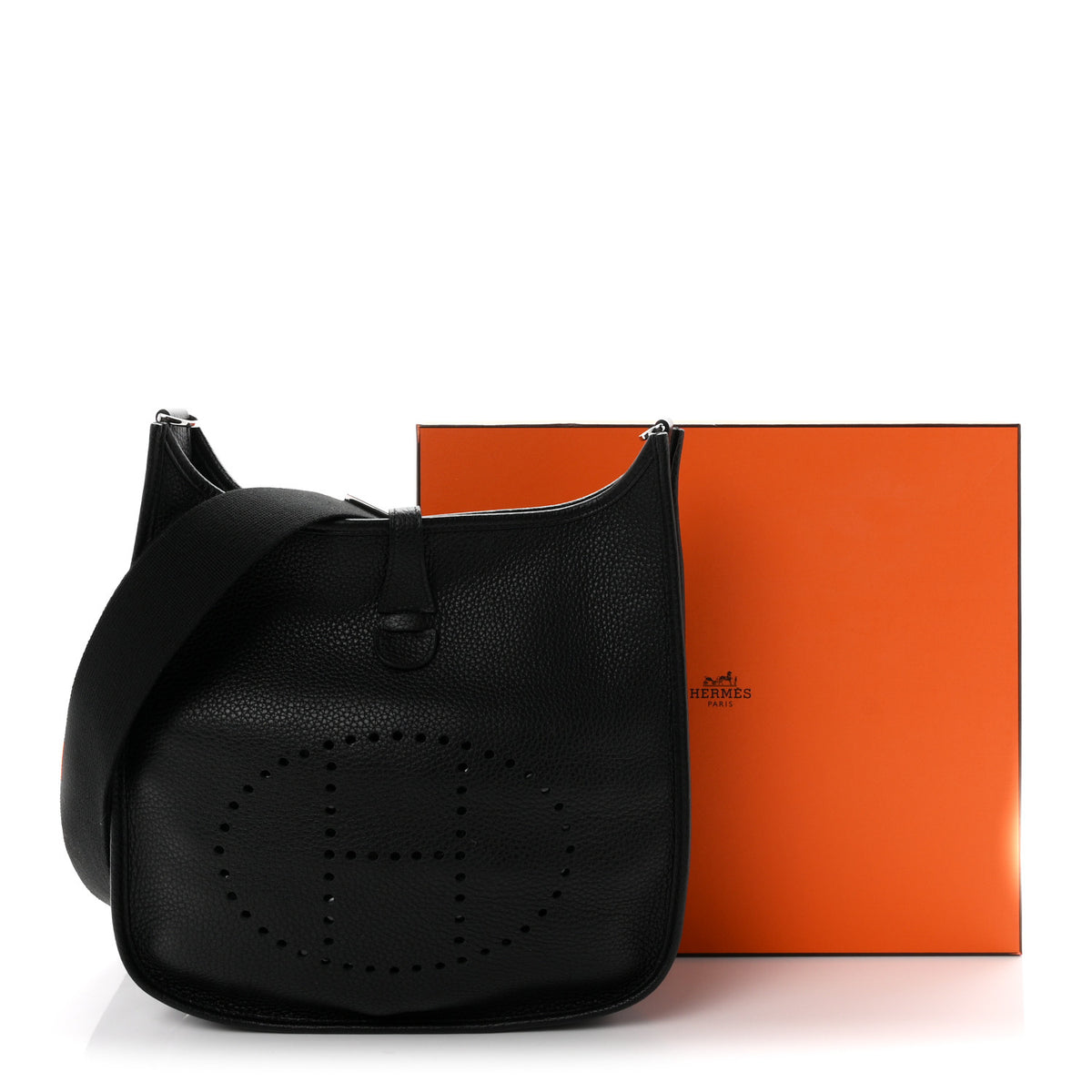 Hermes Taurillon Clemence Evelyne III PM Black 11 of 11