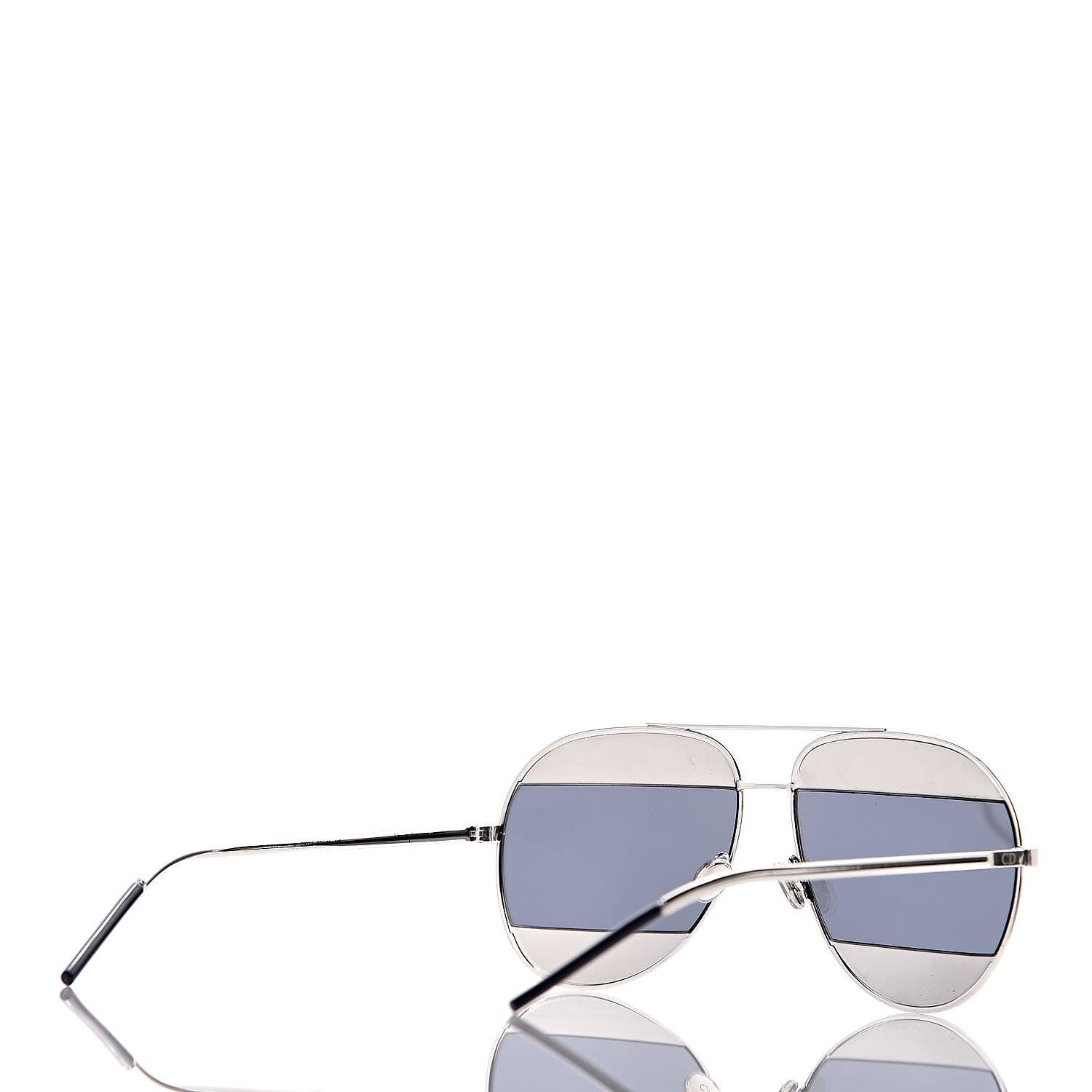 Christian Dior Split 1 Aviator Sunglasses Silver Blue 4 of 8