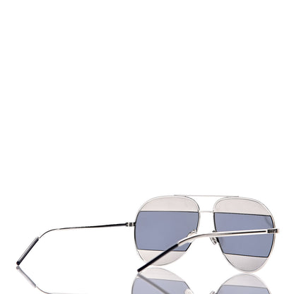 Christian Dior Split 1 Aviator Sunglasses Silver Blue 4 of 8