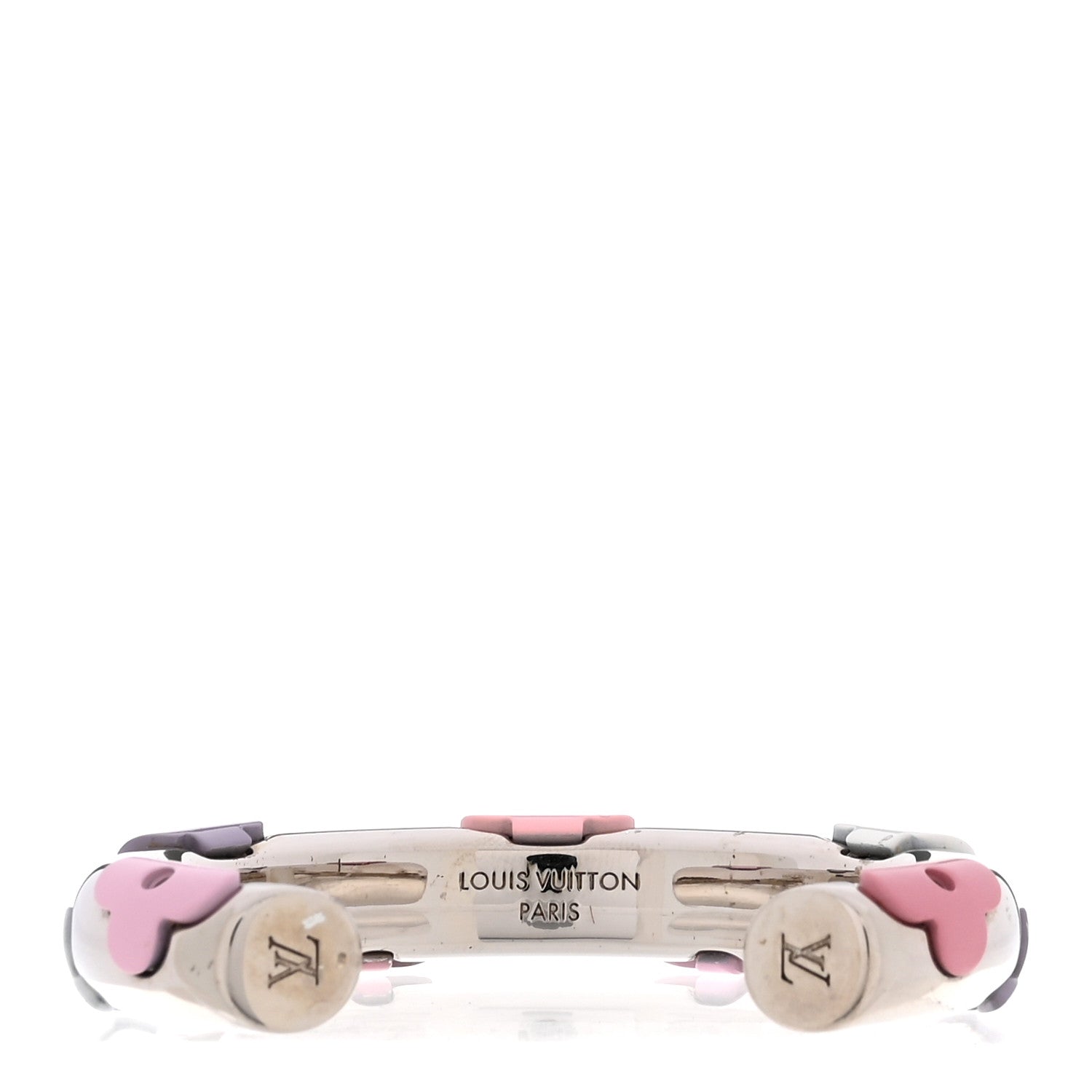 Louis Vuitton Resin Daily Monogram Bracelet S Silver Pink 3 of 6