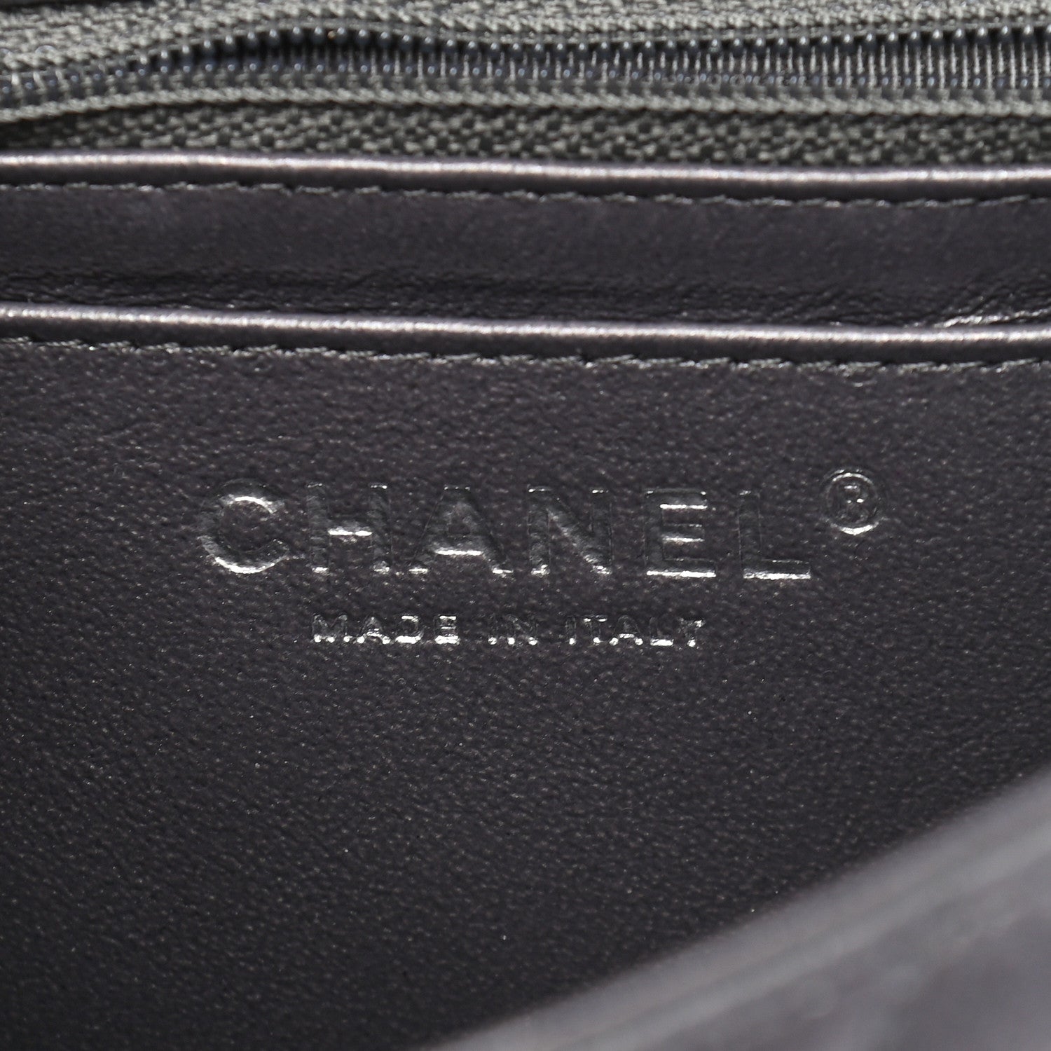 Chanel Metallic Goatskin Quilted Mini Square Flap Charcoal Grey 5 of 8