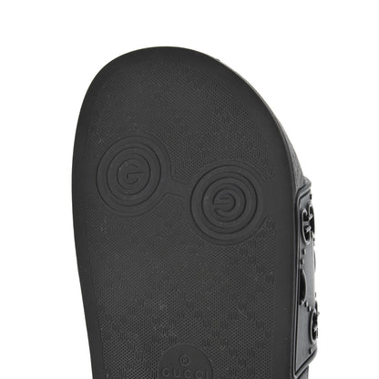 Gucci Rubber GG Monogram Mens Slide Sandals 6 Black 11 of 15