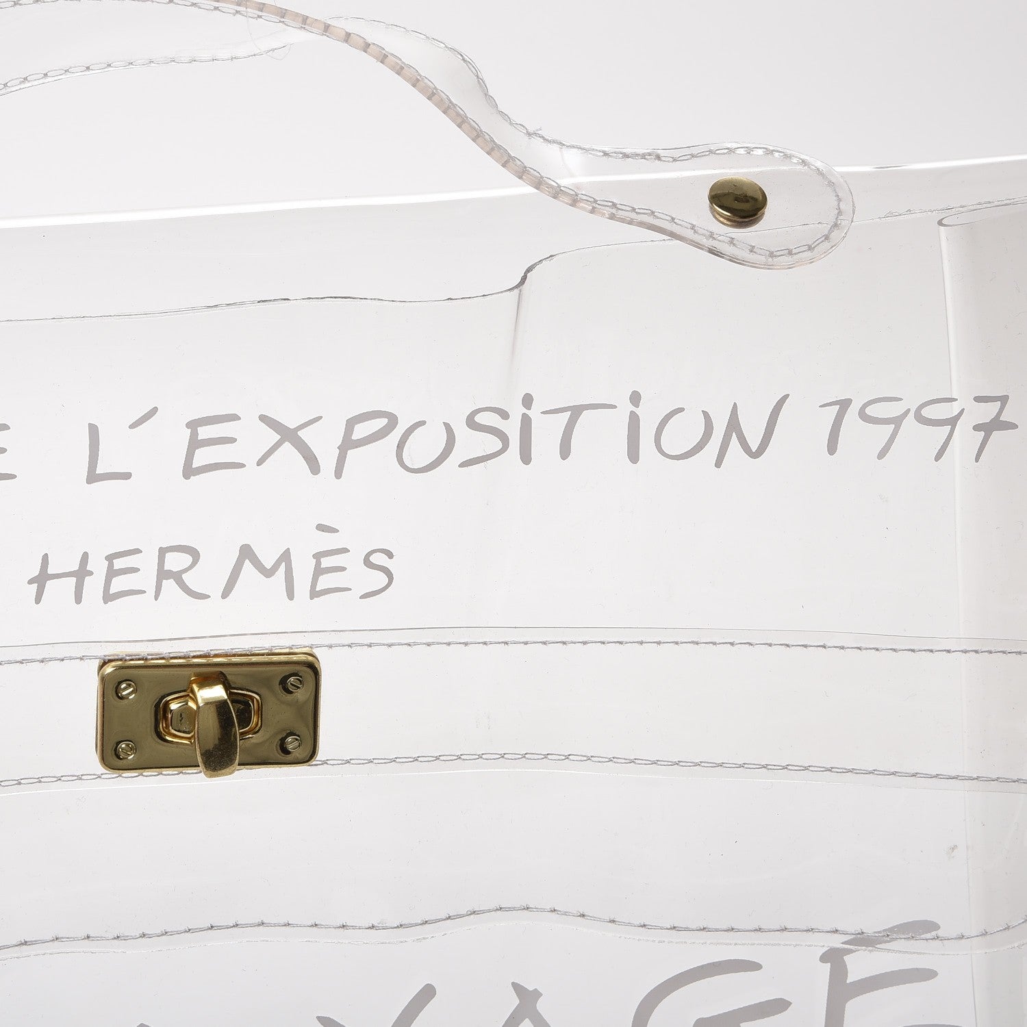 Hermes Vinyl Souvenir De L'Exposition Kelly Transparent 8 of 11