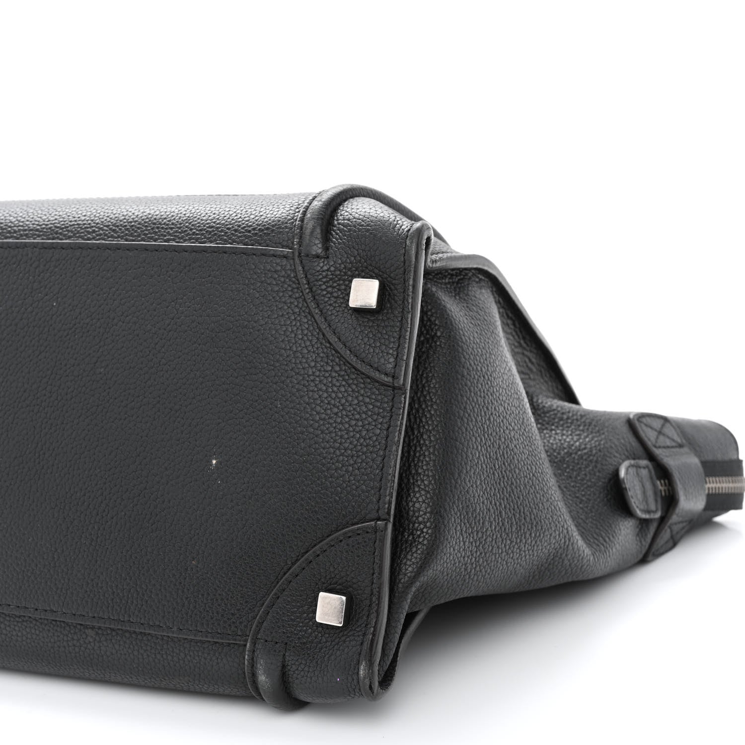 Celine Drummed Calfskin Mini Luggage Black 9 of 9