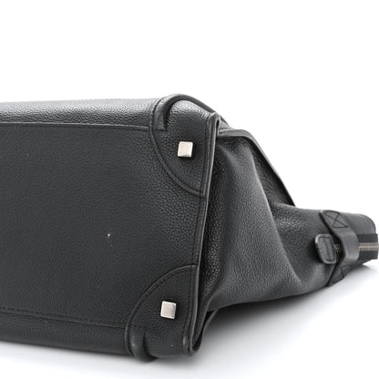 Celine Drummed Calfskin Mini Luggage Black 9 of 9