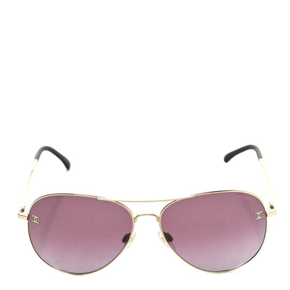 Chanel Metal Aviator CC Sunglasses 4189-T-Q Pink 2 of 8