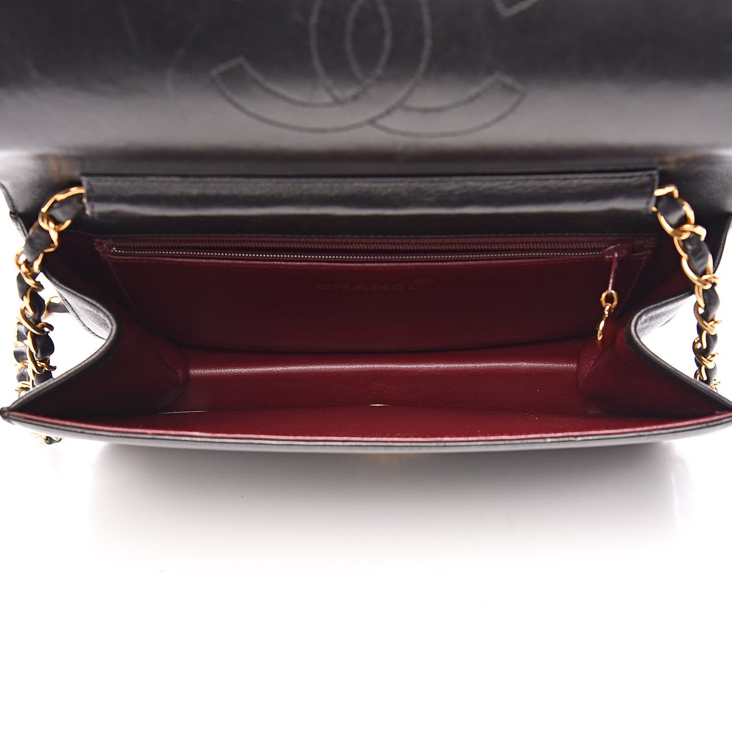 Lambskin Quilted Small Single Flap Black
