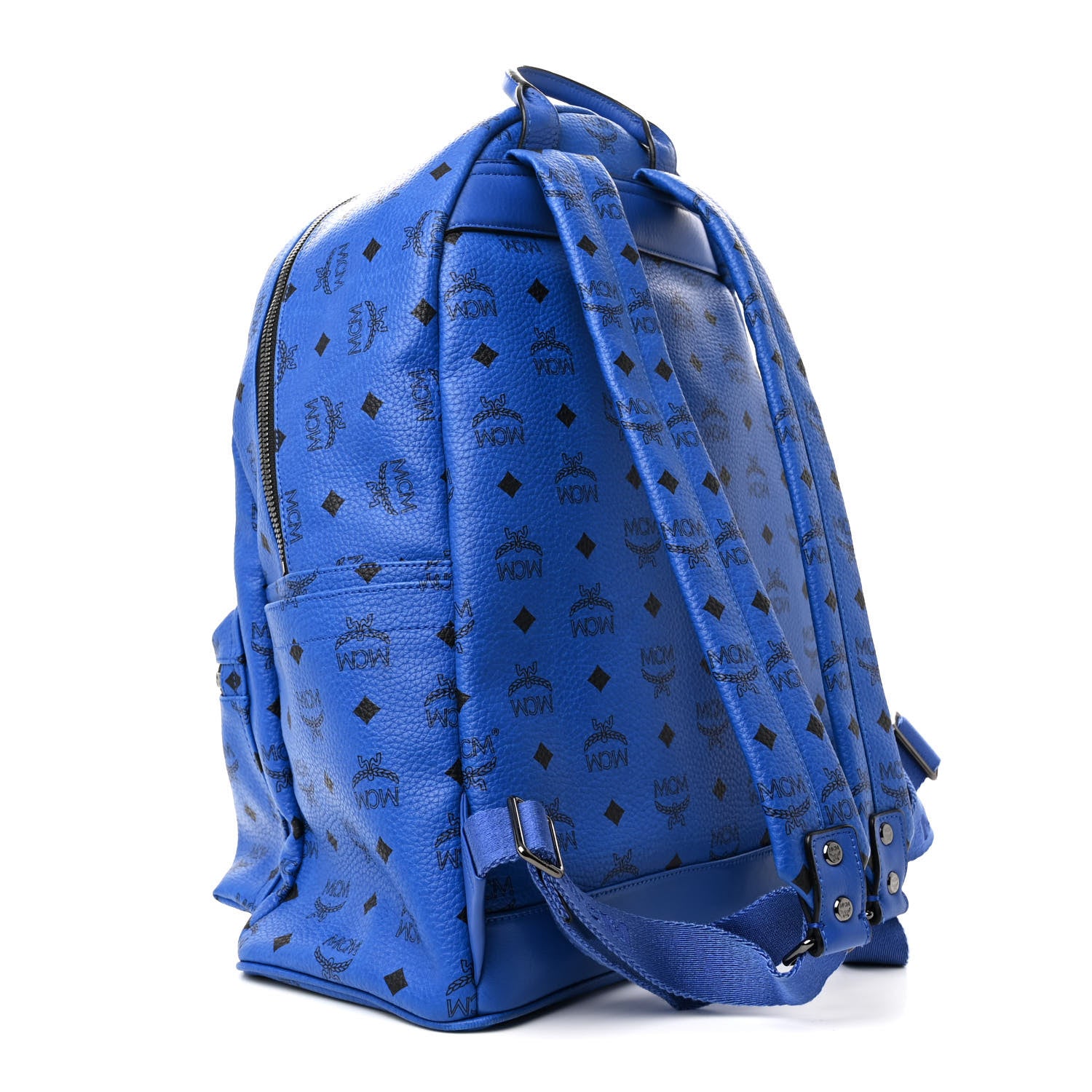 MCM Visetos Medium Sprinkle Stud Stark Backpack Blue 3 of 12