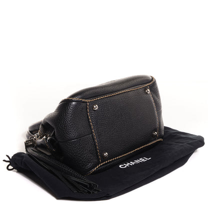 Chanel Leather Small Tassel Handbag Black 4 of 7
