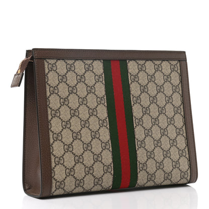 Gucci GG Supreme Monogram Web Ophidia Pouch Brown 3 of 7