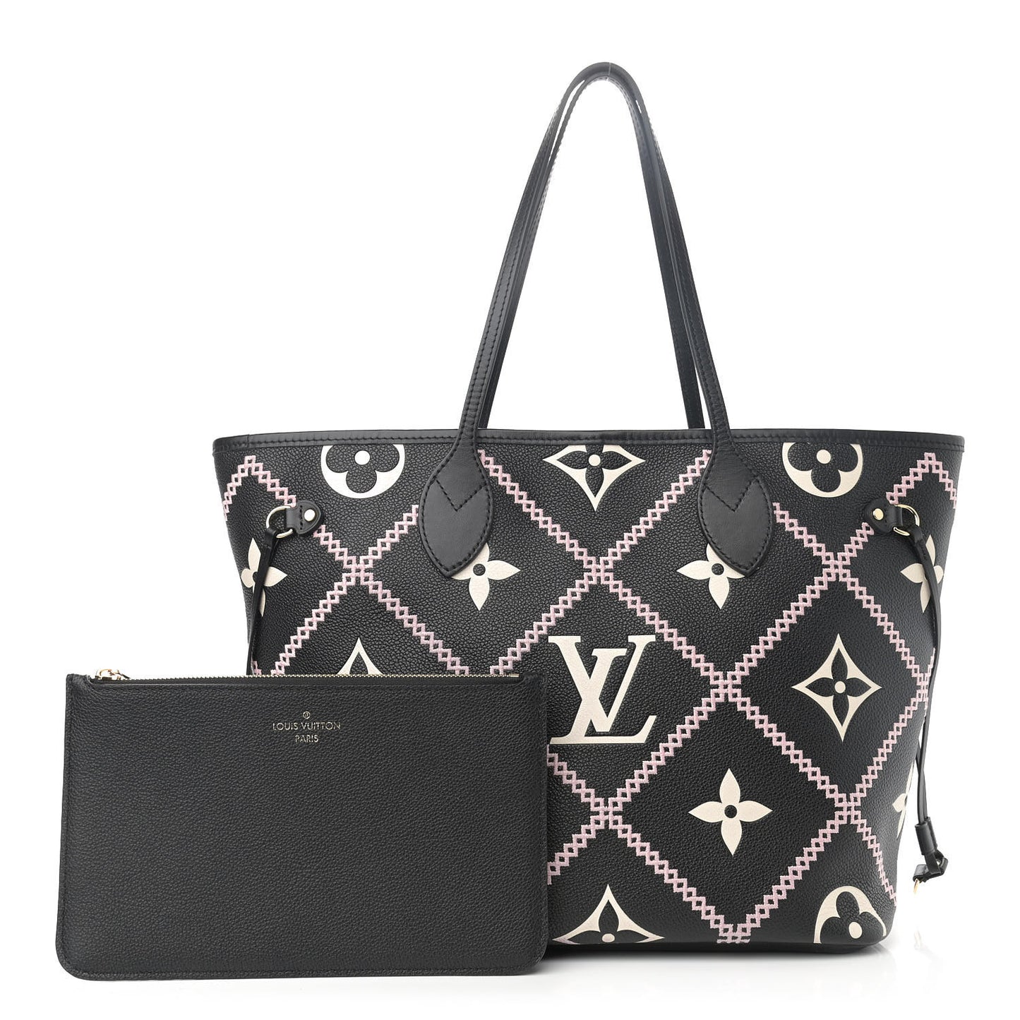 Empreinte Monogram Giant Broderies Neverfull MM Black