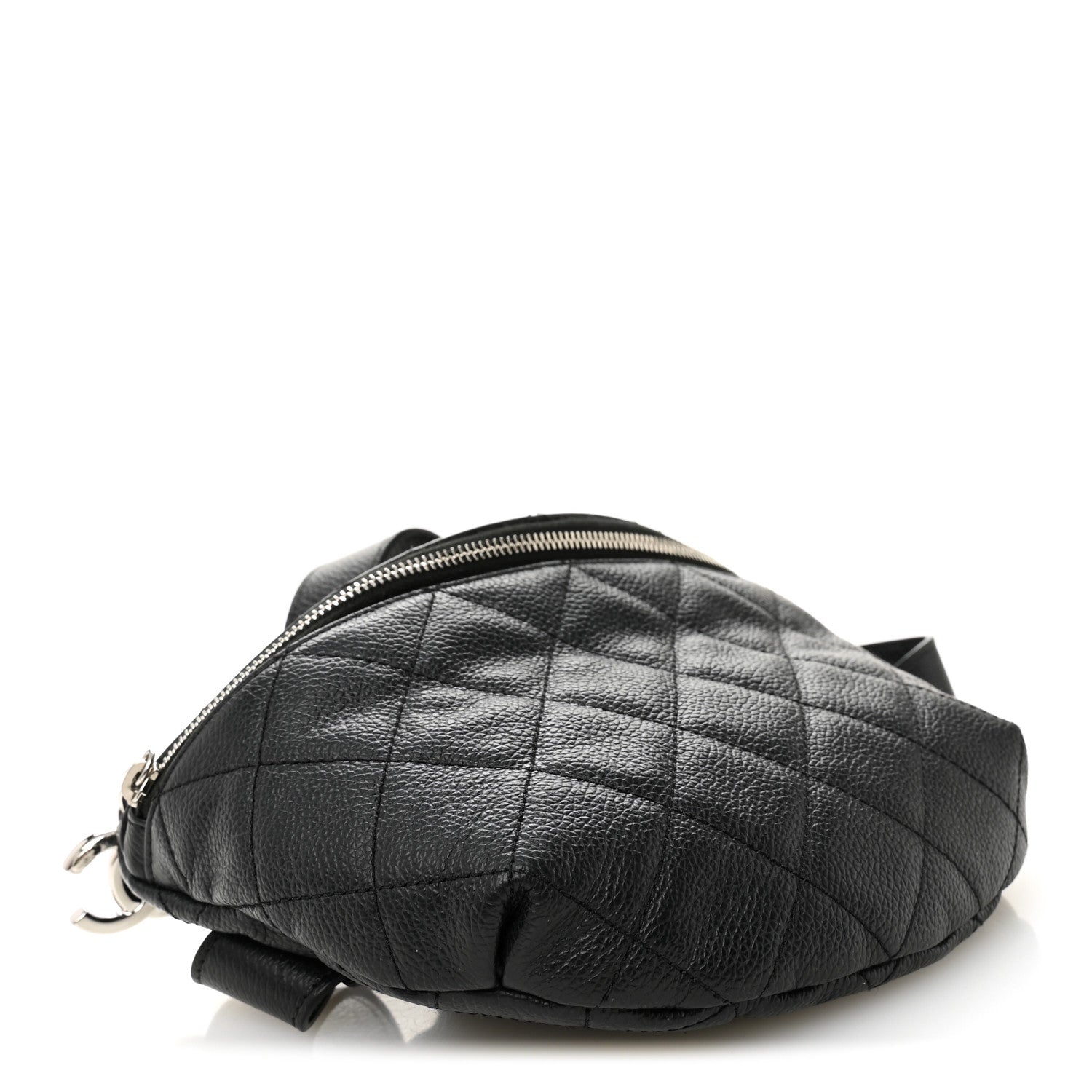 Chanel Grained Calfskin Quilted Waist Belt Bag Black 4 of 10